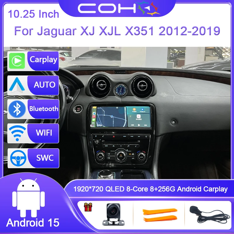 

10.25 Inch For Jaguar XJ XJL X351 2010-2019 Dual System Car Stereo Multimidia Car Radio Android 15 GPS 4G Carplay Android Auto