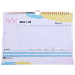 Record Planner Habit Tracker Calendar No Date Goal Journal Monthly Undated Paper Workout Fitness Calendars