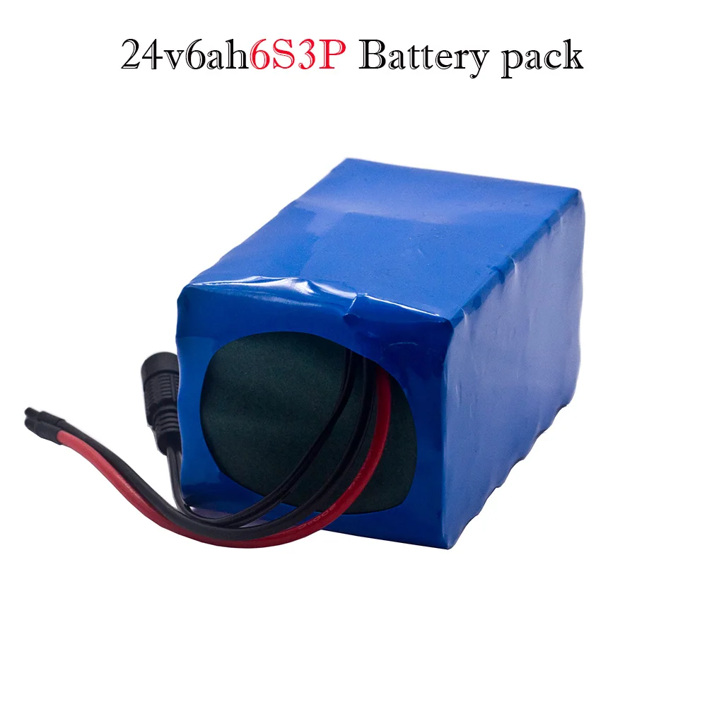 24V 6ah 18650 Li-ion Scooter Lithium Battery Pack for Scooter Bike Bicycle Batteries Include Charger