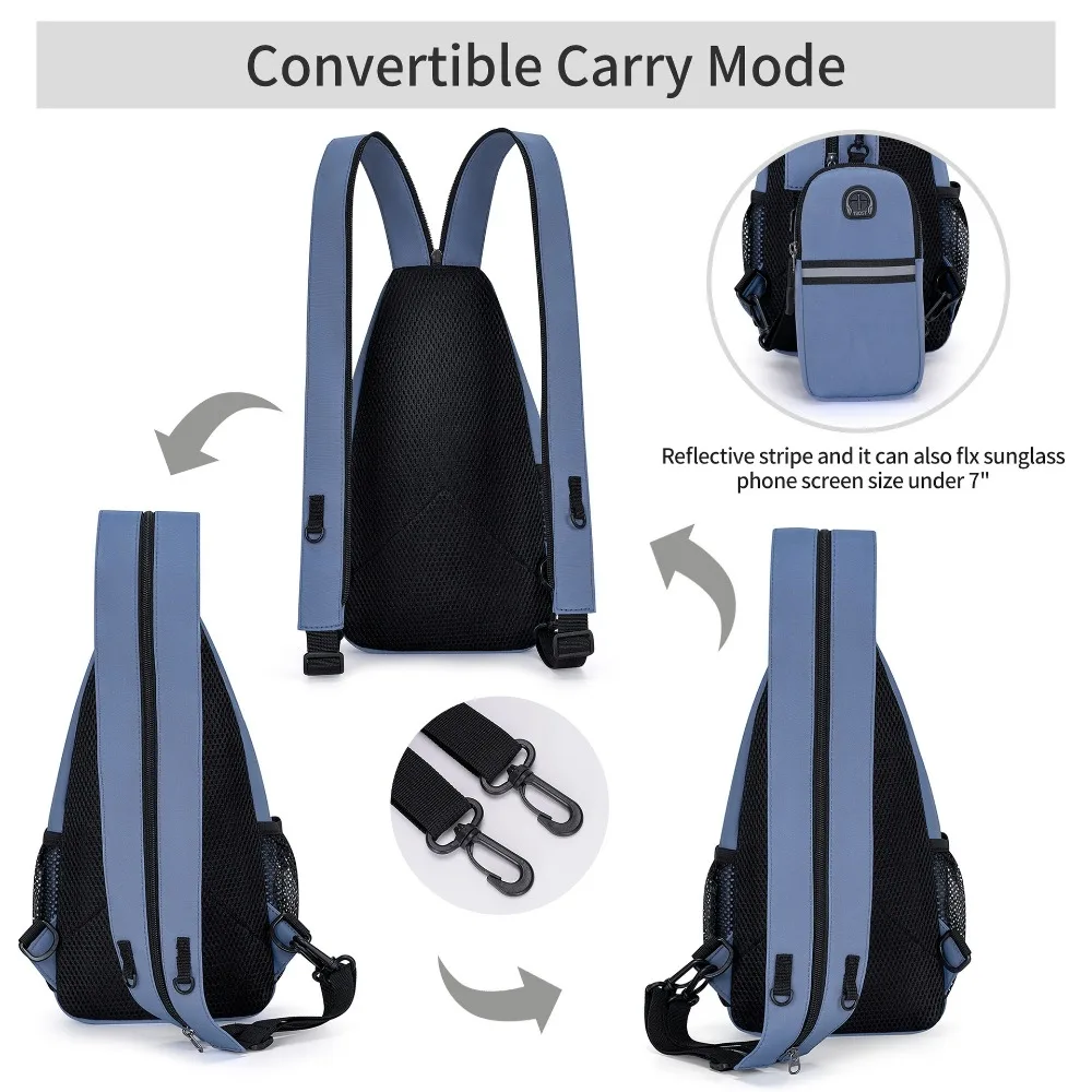 

Повседневная многофункциональная мужская нагрудная сумка, легкая однотонная сумка через плечо, сумка для телефона с пакетом, спортивный рюкзак для мужчин