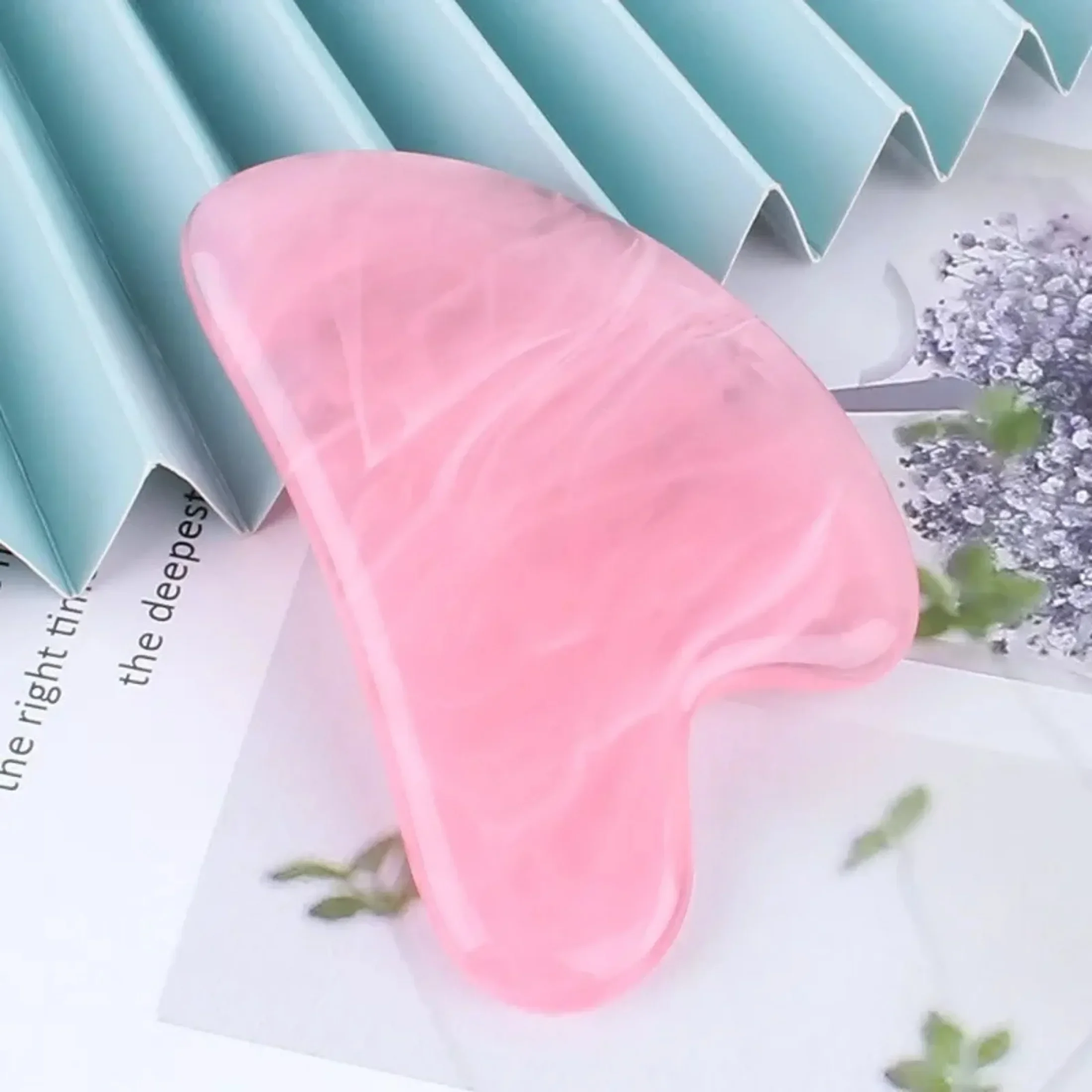 

Natural Jade Stone Gua Sha Massage Board Rose Quartz Guasha Plate Jade Face Massager Scrapers Tools for Face Neck Back Body