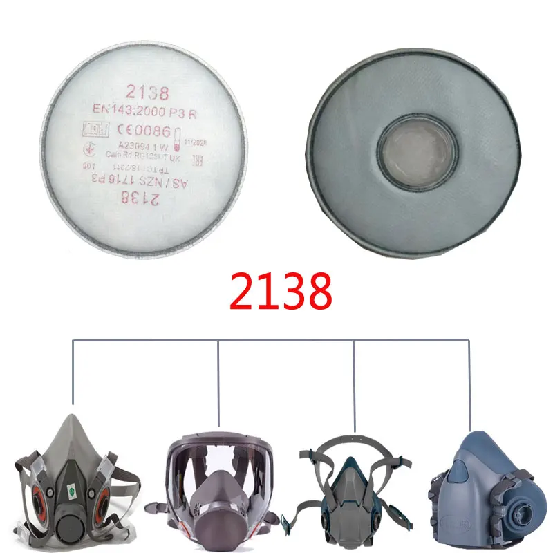 2138 P3 R مرشح جسيمات مع مستوى التضجيج لقناع الغبار التنفس من سلسلة 3m 6800 7502 6200 #2
