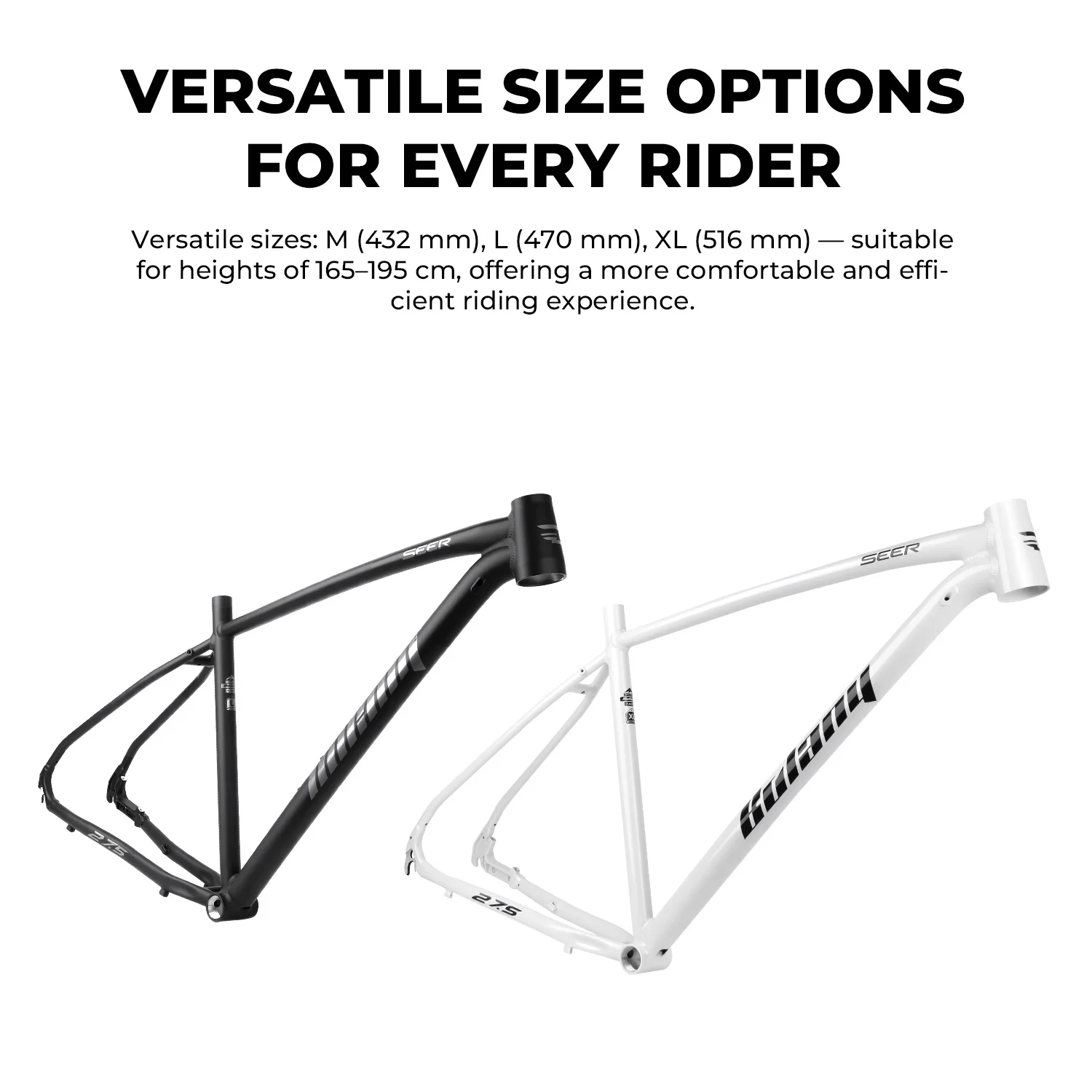 BOLANY SEER XC MTB Frame 6061 Aluminum, 27.5