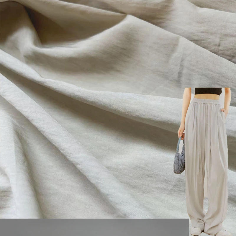 Premium Crinkle Nylon Cotton Fabric Lightweight Opaque Anti Pilling Workwear Outdoor Dresses Pants Sustainable Luxury Material