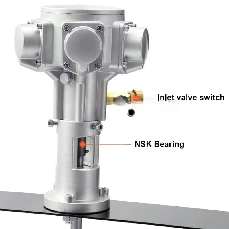 Pneumatic Agitator For 200/400L Liter 50-3200Rpm Adjustable Speed Paint Mixer Lab Dispersing Stirrer