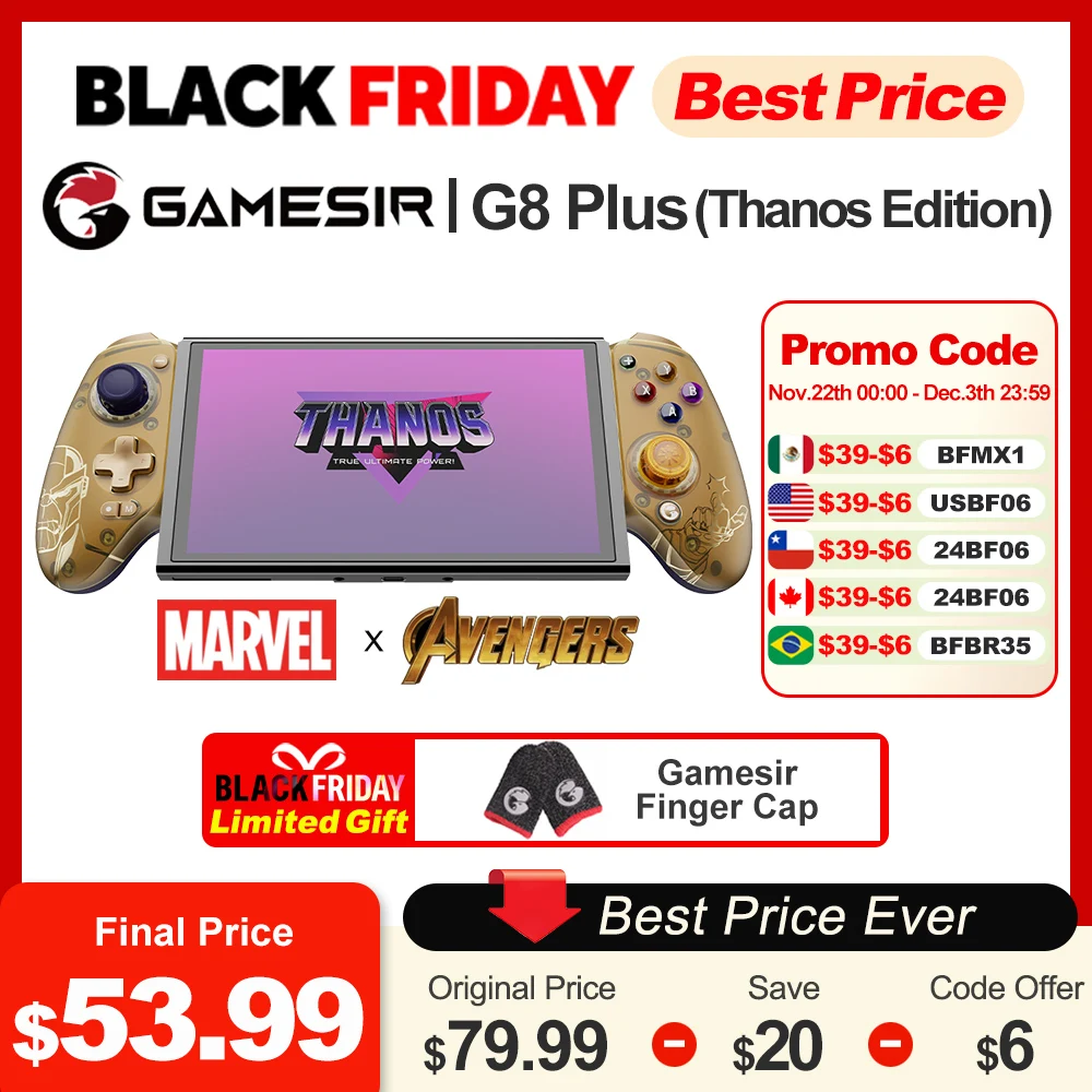 Gamesir G8 Plus + Gamepad Bluetooth Mobile Gaming Controller Nintendo Switch Limited Edition Marvel Thanos Hall Effect Joystick