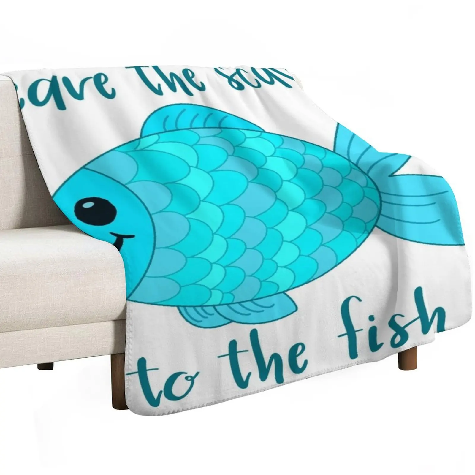 Leave the Scales to the Fish in Blue Throw Blanket manga anime For Baby sofa bed Heavy Blankets