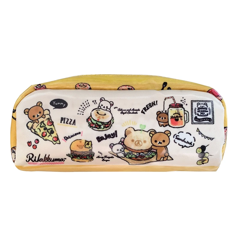 

Rilakkuma Hamburger School Pencil Cases for Kids Girls Boys Anime Bear Kawaii Cute Pencil Pouch Pen Bag