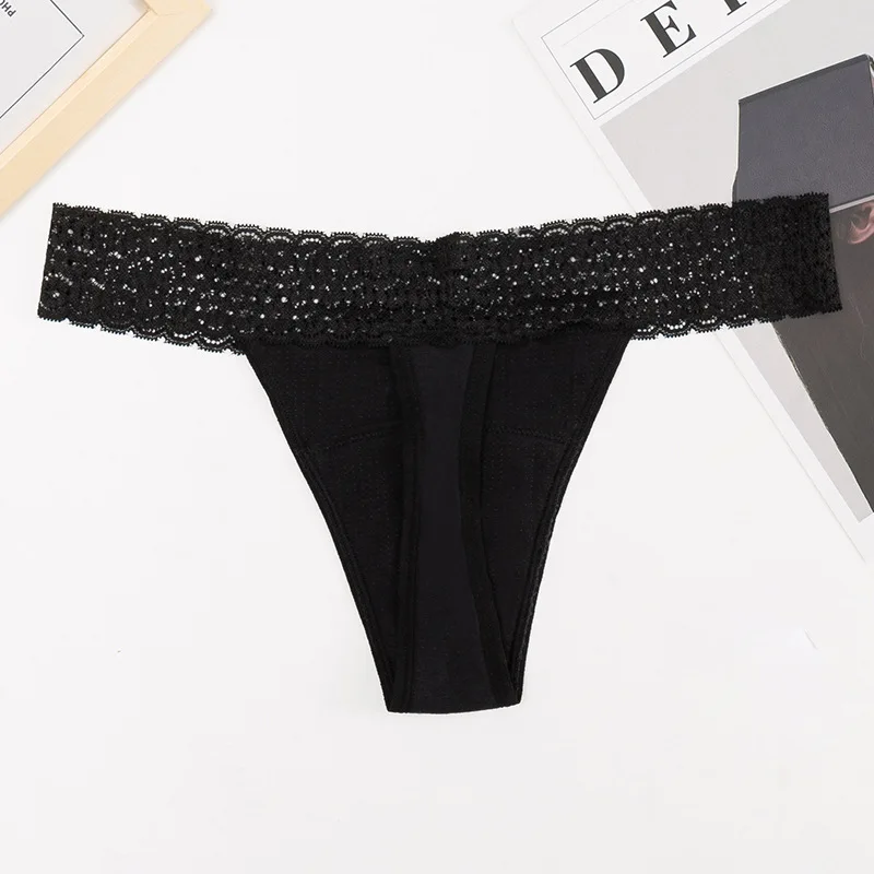 Трансграничные женские стринги из чистого хлопка с низкой талией, 4-слойное физиологическое нижнее белье, герметичные гигиенические салфетки, физиологические и