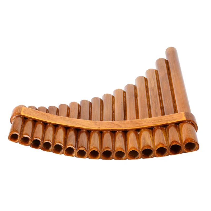 Natural Bamboo Flute,Pan Flute Wind Instrument,Handmade Pan Flute,15 Tones In G Major,Left Hand Model Easy Install