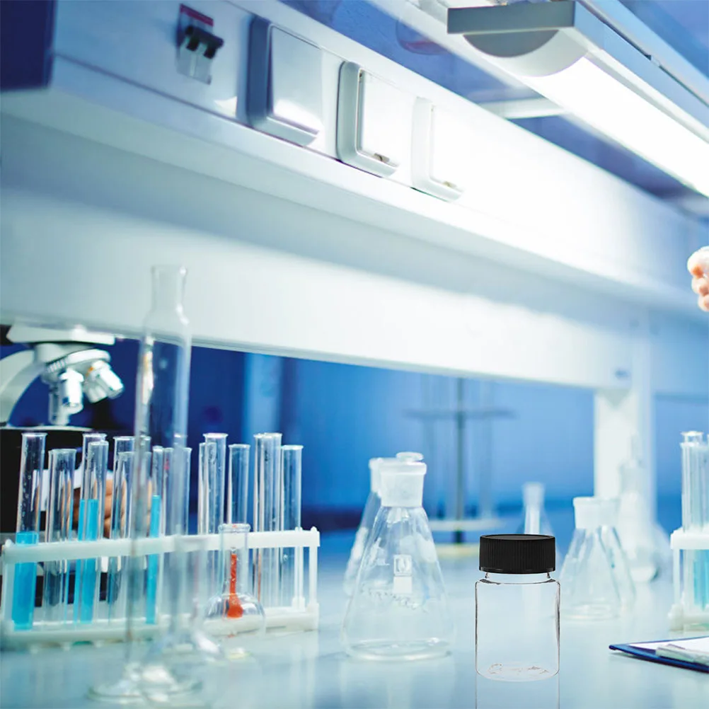 

10Pcs Wide Mouth Plastic Bottles Clear Design for Easy Filling and Pouring Lab Classroom 50ml Small Plastic Vials