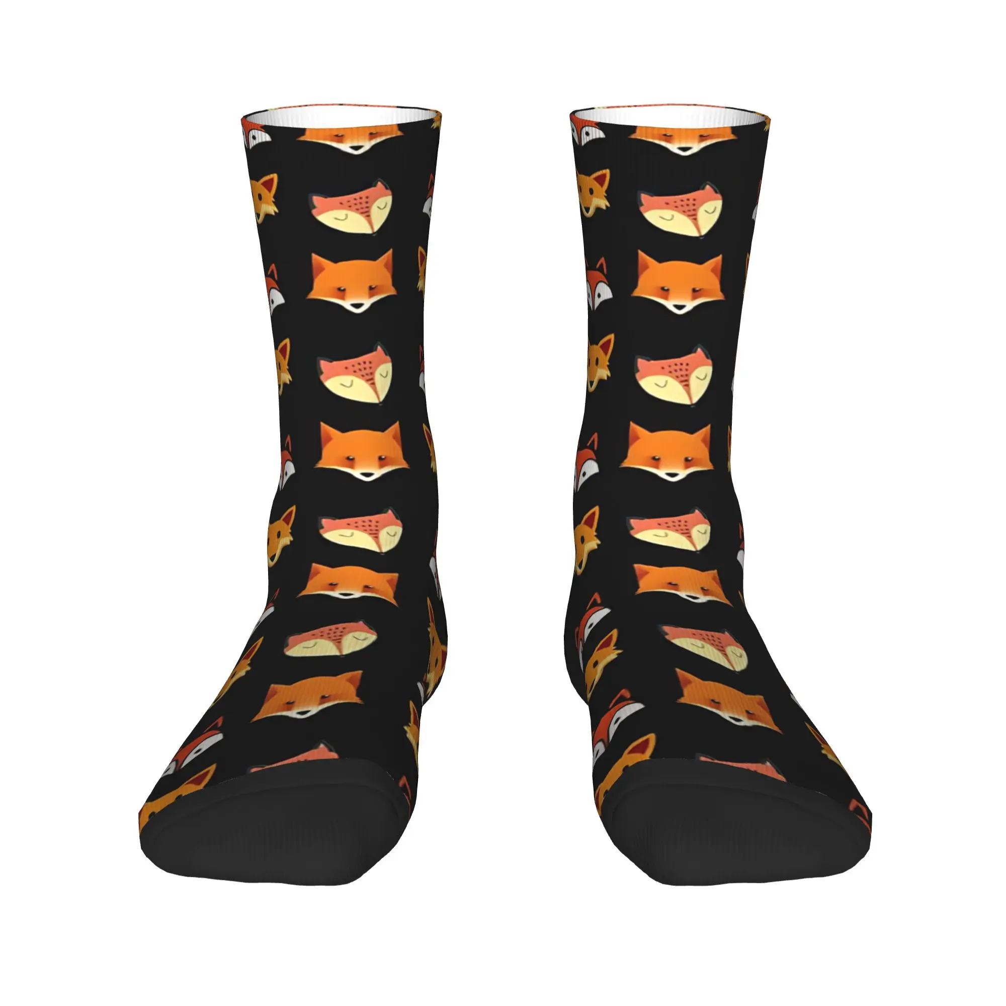Save A Fox   Stockings  Pattern Trendy Socks Autumn Anti Slip Socks Adults Men Running Sports Medium Soft Socks