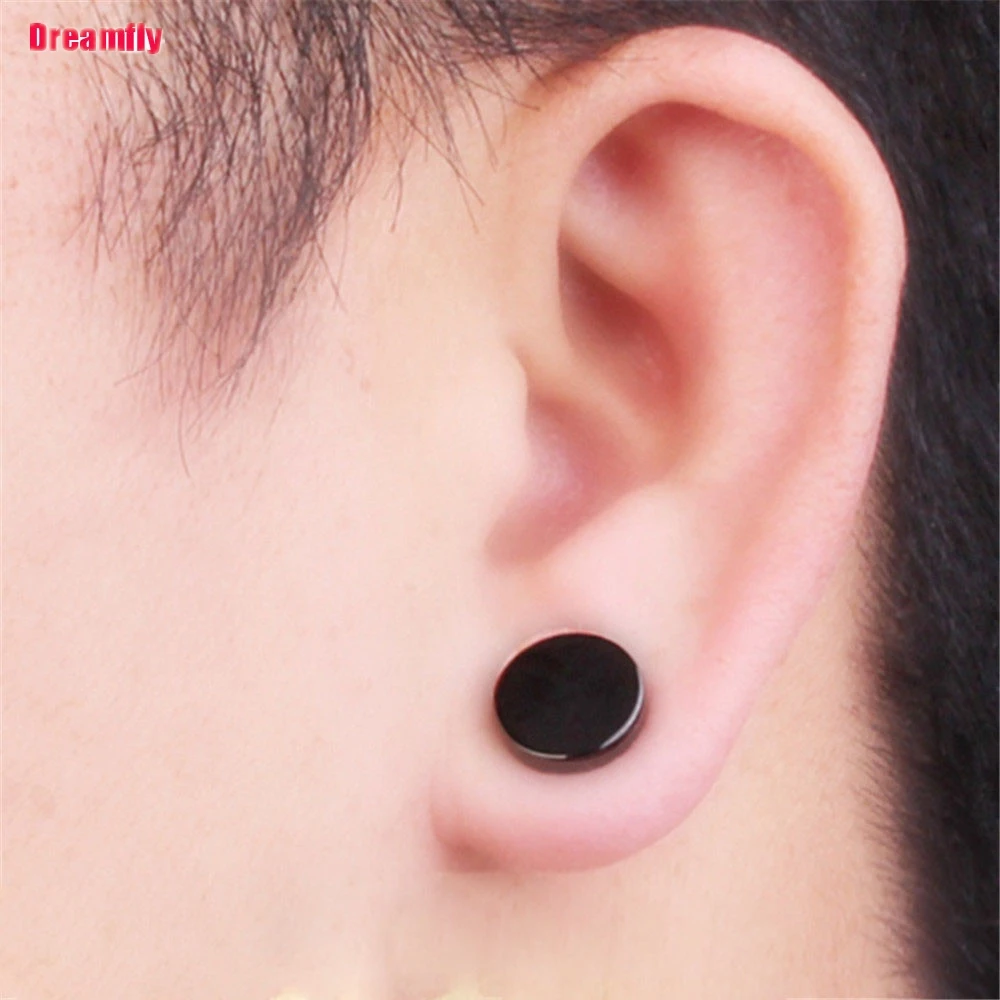 Round Beautiful Circle Non Piercing Strong Magnet Magnetic Mens Ear Clip  Girls Earrings 6mm/7/12/14mm