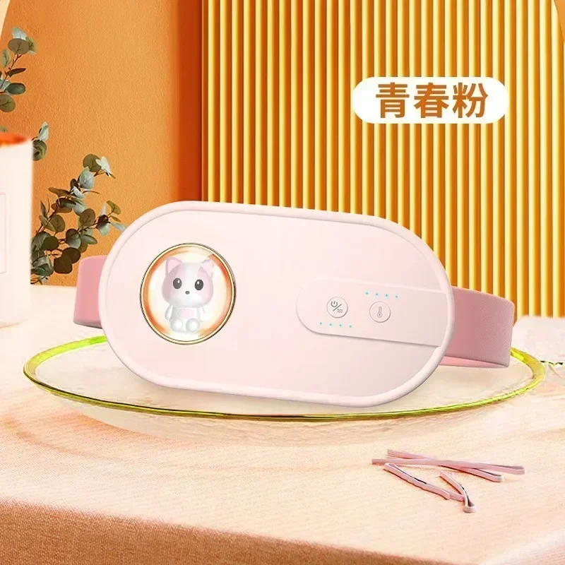 

Электрический периодический массажер для судорог 2025, вибрационный нагревательный пояс для менструального облегчения колик, боли в талии, желудка, живота, теплый