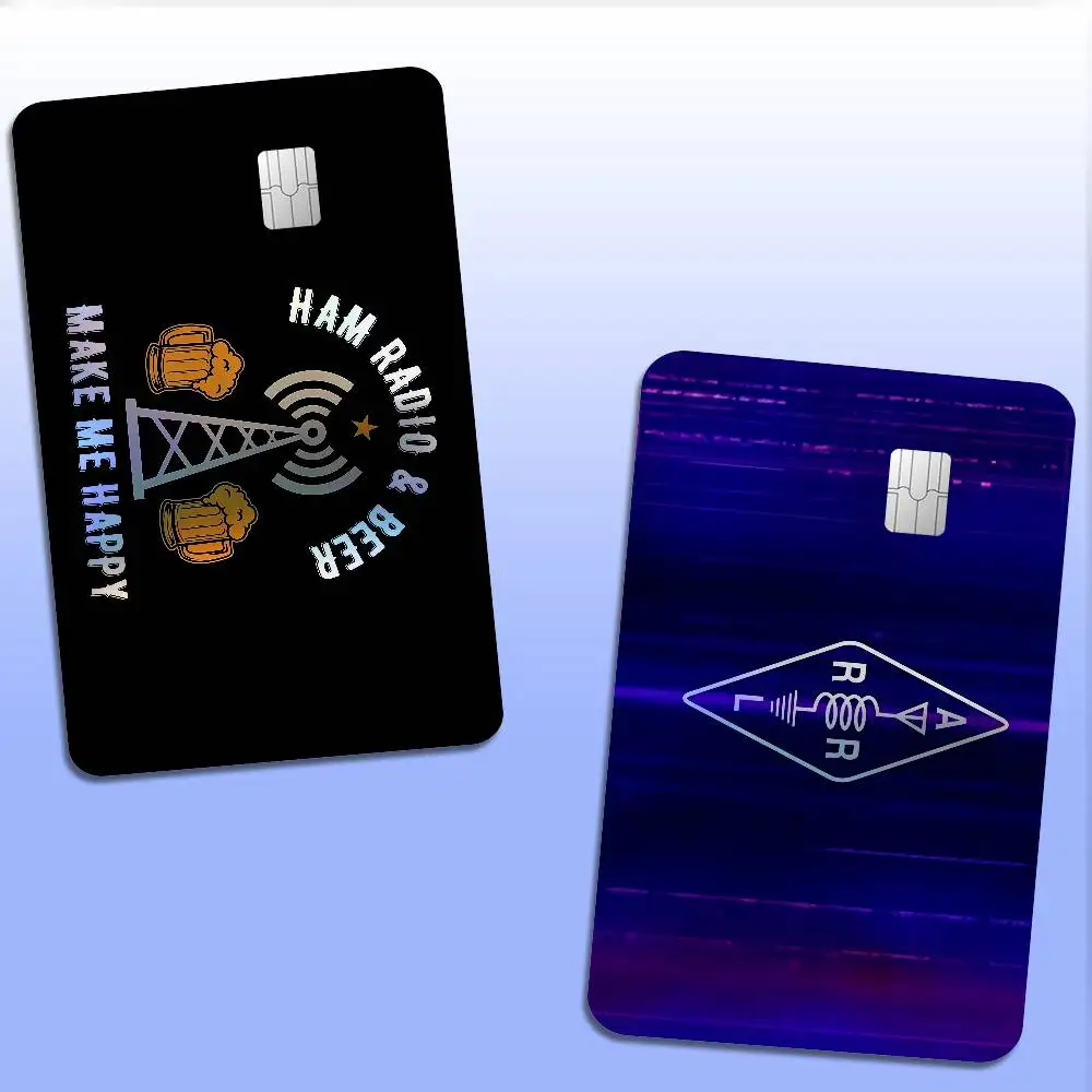 Licensed H-Ham Retro Radio Modern Laser Shiny Bank Card Stickers Fashion Daily Decoration