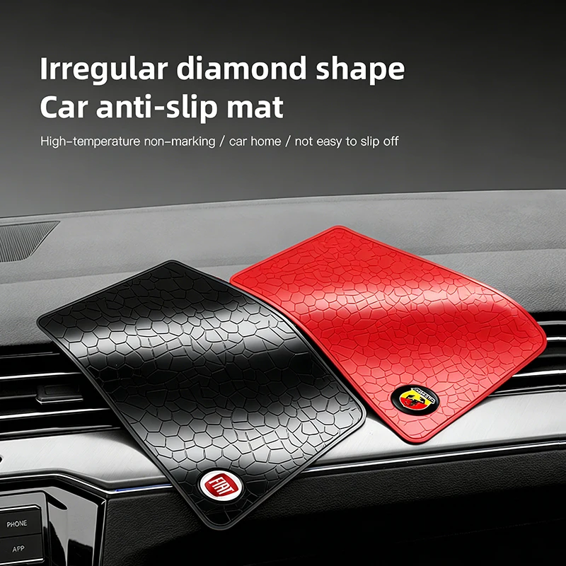 PVC-Antirutschmatte für das Armaturenbrett, Telefon-Antirutsch-Gel-Pad für FIAT Abarth 500 Tipo FR Panda Argo Freemont Viaggio Bravo Punto Doblo