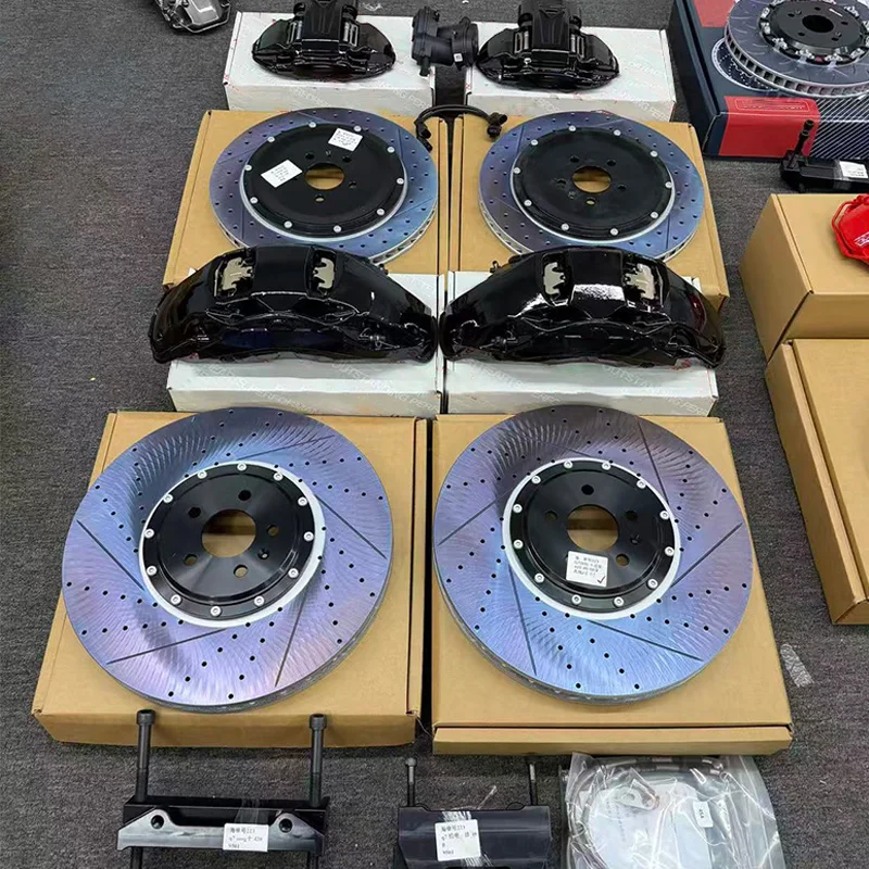 Factory Custom 10 Piston Front   4 Piston EPB Caliper Kit with 420mm Front   380mm Rear Brake Discs for A6 A7 A8 Q7 Q8
