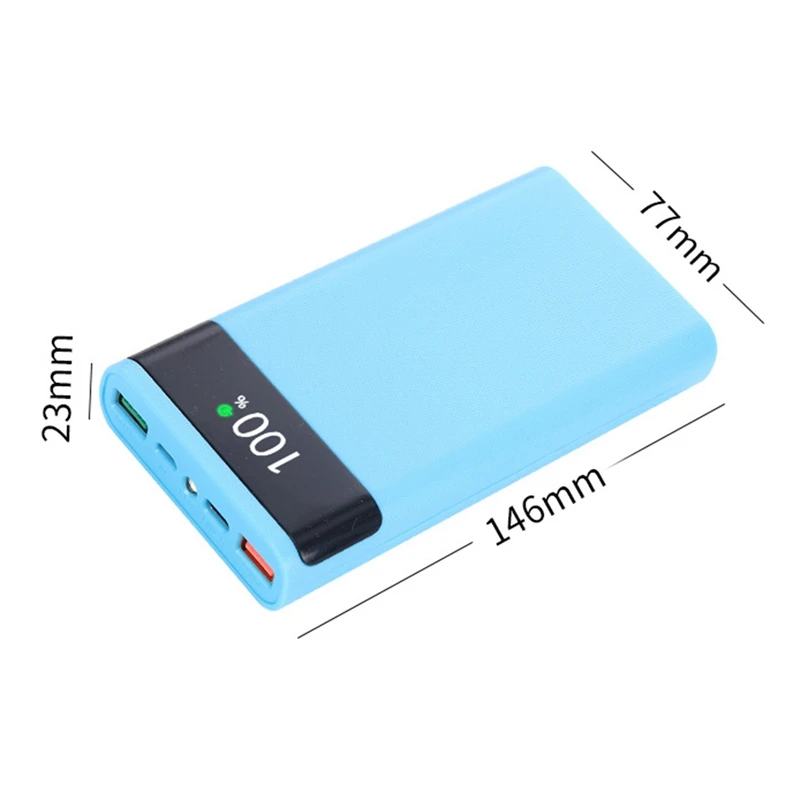 18650 Battery Power Bank Box 5V 2.1A LCD Display 20000Mah Power Board For 6X18650 Battery DIY Powerbank Case