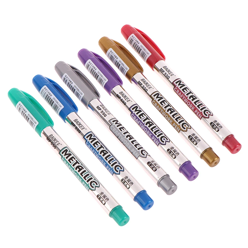 DIY Metallic Waterproof Permanent Paint Marker Pens Gold And Silver For Drawing Students Supplies Marker Craftwork Pen