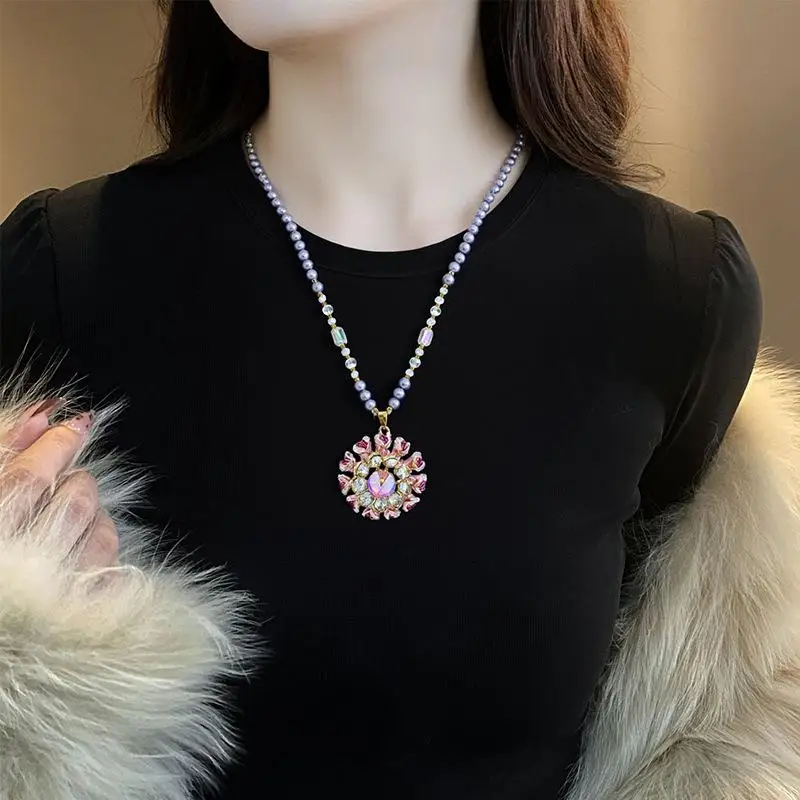 سلسلة سترة طويلة أنيقة للنساء شخصية بسيطة متعددة الاستخدامات قلادة سبيكة عالية الجودة إكسسوار مجوهرات