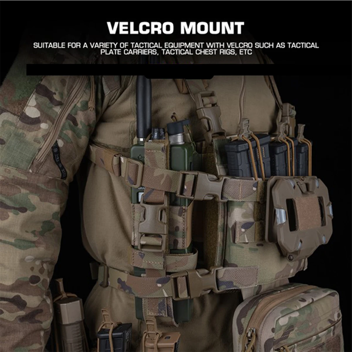 Tactical elastic R radio side bag AR M4 5.56 magazine storage shock-absorbing rope fixed hunting accessories chalecos tacticos