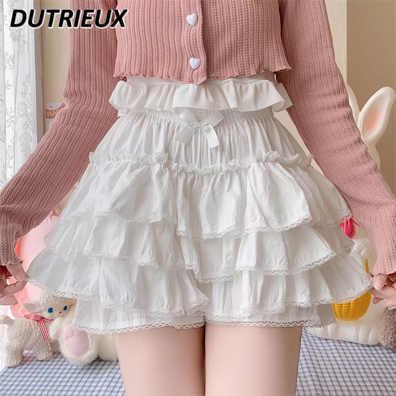 

Lolita Four Seasons JK Pure Cotton Base Shorts Sweet Cute Girl Solid Color Loose-Fitting Versatile Elastic Waist Bloomers