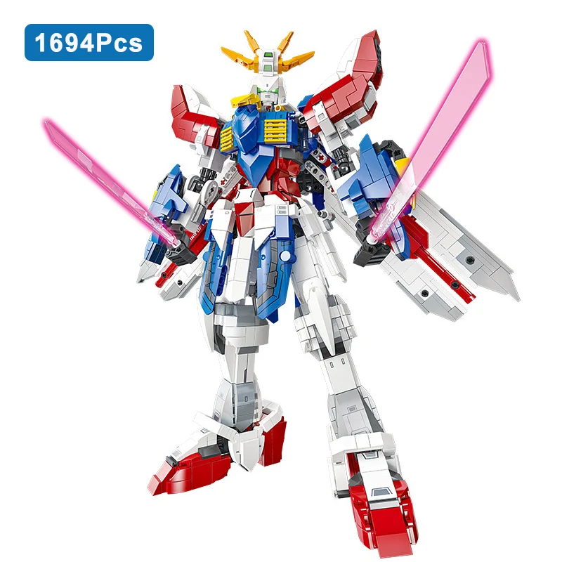 

Technical 1694Pcs God Iron Blooded Mecha Model Building Blocks Deformation Mechnical Robot MOC Bricks Toys Children Adult Gifts