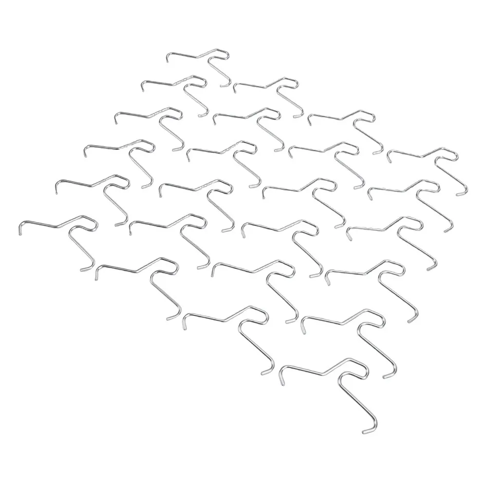 24Pcs Durable Silver Brick Hook Clips Stainless Steel Opening 2.08 in Brick Clamps No Drill Brick Hooks for Wall Decorations