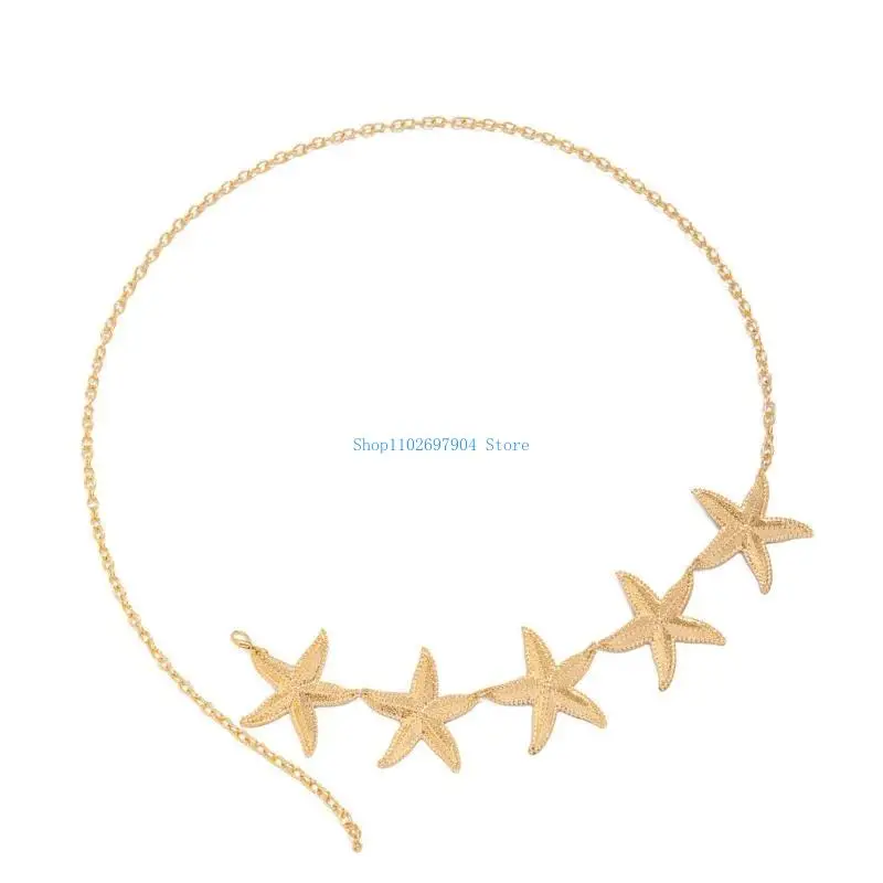 

N7YF Unique Personality Waist Chain Durability Starfishes Chain Women Fashion Belt for Festival Accessories
