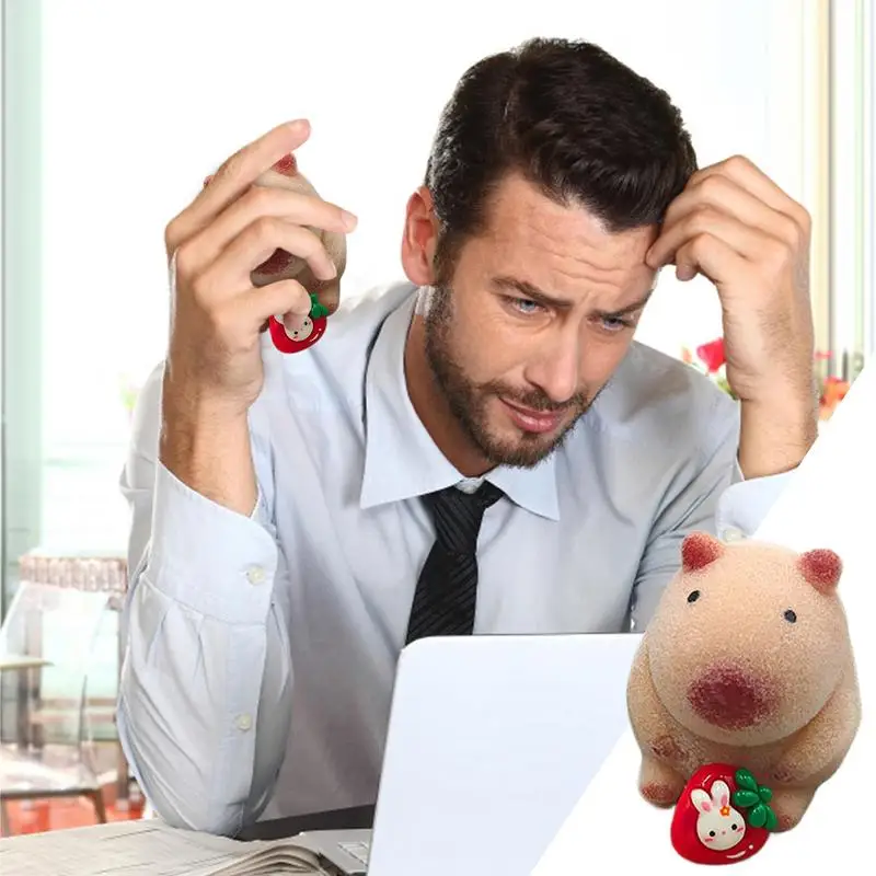 Capybara Squeeze Sensorisches Spielzeug Tier Vent Spielzeug Niedlichen Cartoon Stress Relief Spielzeug Tragbare Lustige Sensorische Spielzeug Für Kinder Erwachsene