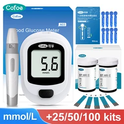 Cofoe Yice Blood glucose Meter Test strips lancets Glucometer Blood sugar monitor For diabetes tester health Device Glucometer