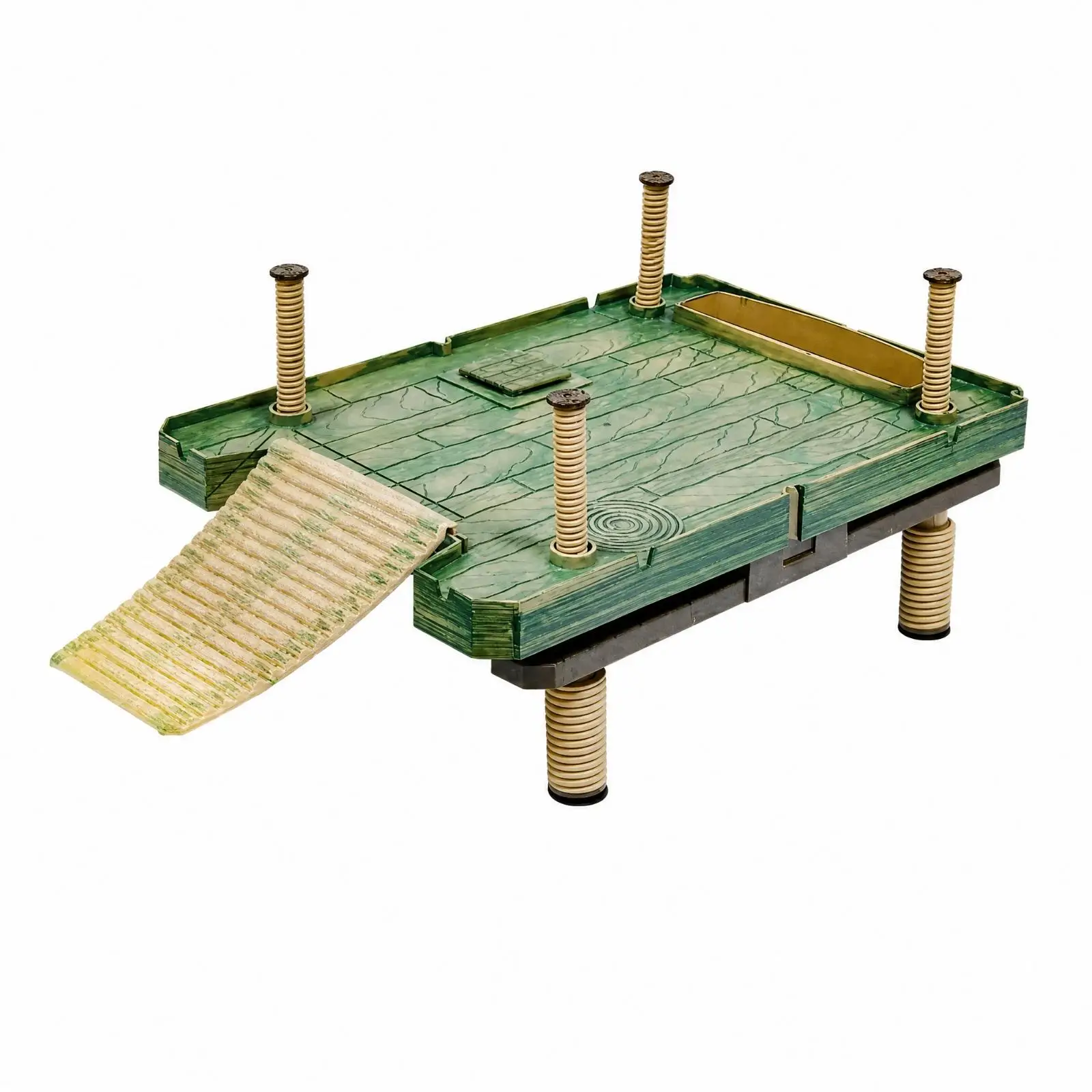 Reptile Turtle Resting Platform Floating Basking Dock for Aquarium with Climbing Ramp