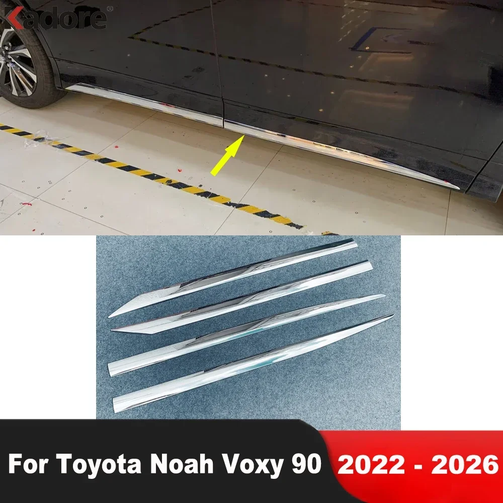 

For Toyota Noah VOXY 90 2022 2023 2024 2025 2026 Chrome Car Side Door Body Trim Door Panel Streamer Molding Strip Accessories