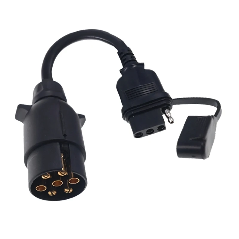 Water Resistant 12V 7 Pin To 4 Pin Trailer Cable Featuring Copper Contacts