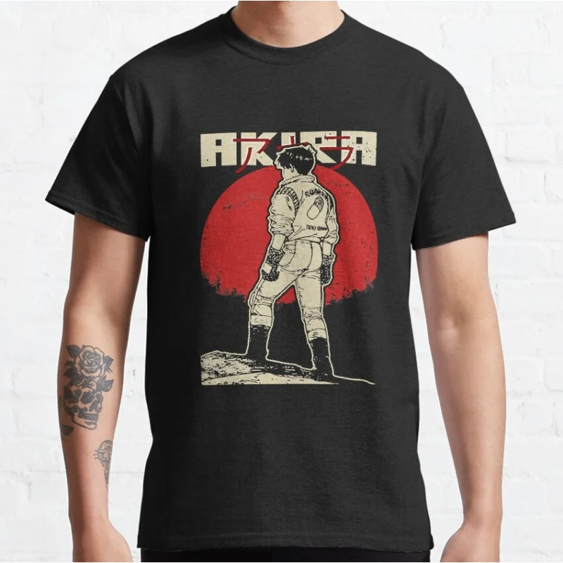 

0503 Otomo Akira Anime T Shirt Cyberpunk Manga City explosion Graphic clothes cyber mecha Neo-Tokyo Streetwear All size tops