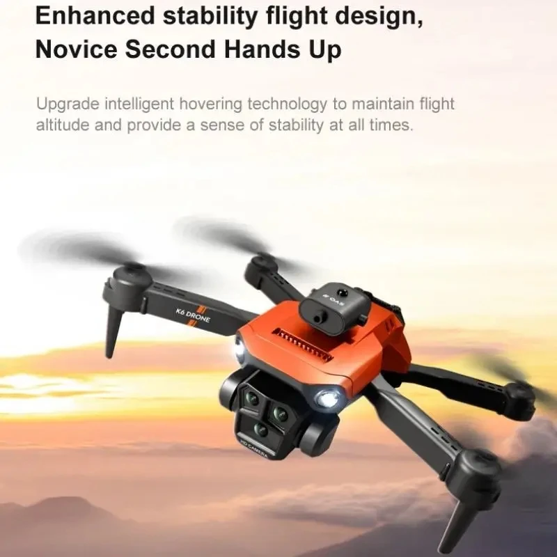 K6 Max Drone 8K WIFI GPS Professinal Three Cameras Wide Angle Optical Flow Four-way Obstacle Avoidance Quadcopter view 3