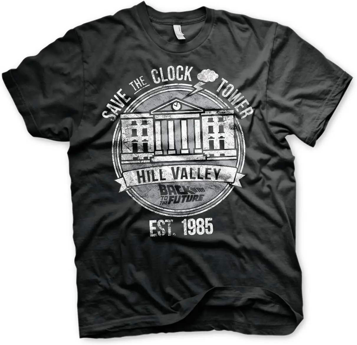 Back To The Future Officially Licensed Save The Clock Tower Big & Tall Mens T-Shirt