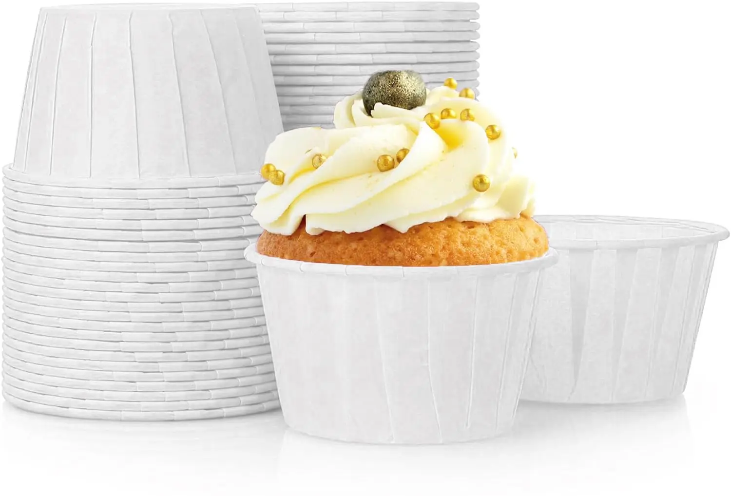 50Pcs White Rolled … - image