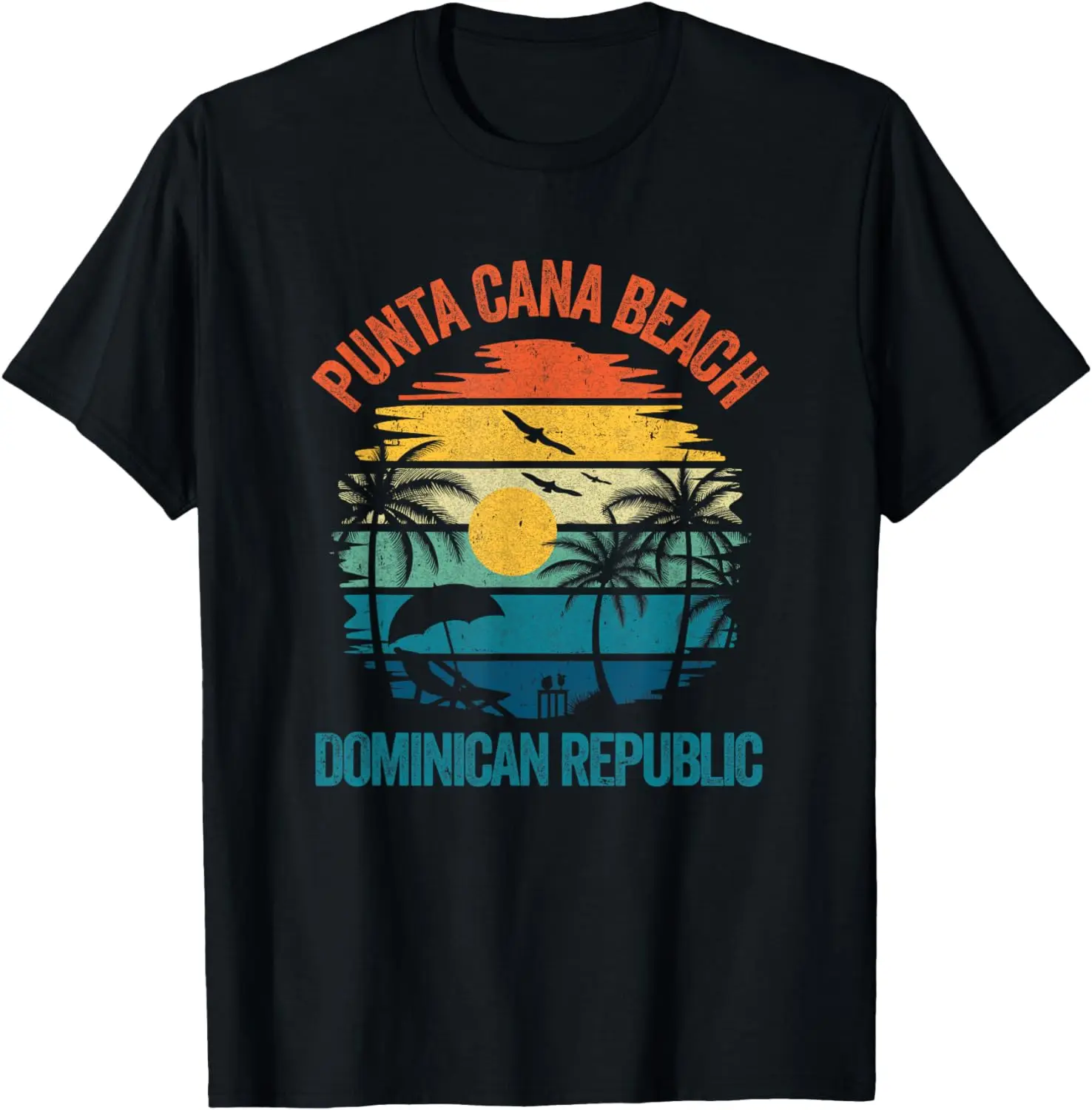 

Punta Cana Beach Souvenir Dominican Republic Retro Vacation T-Shirt