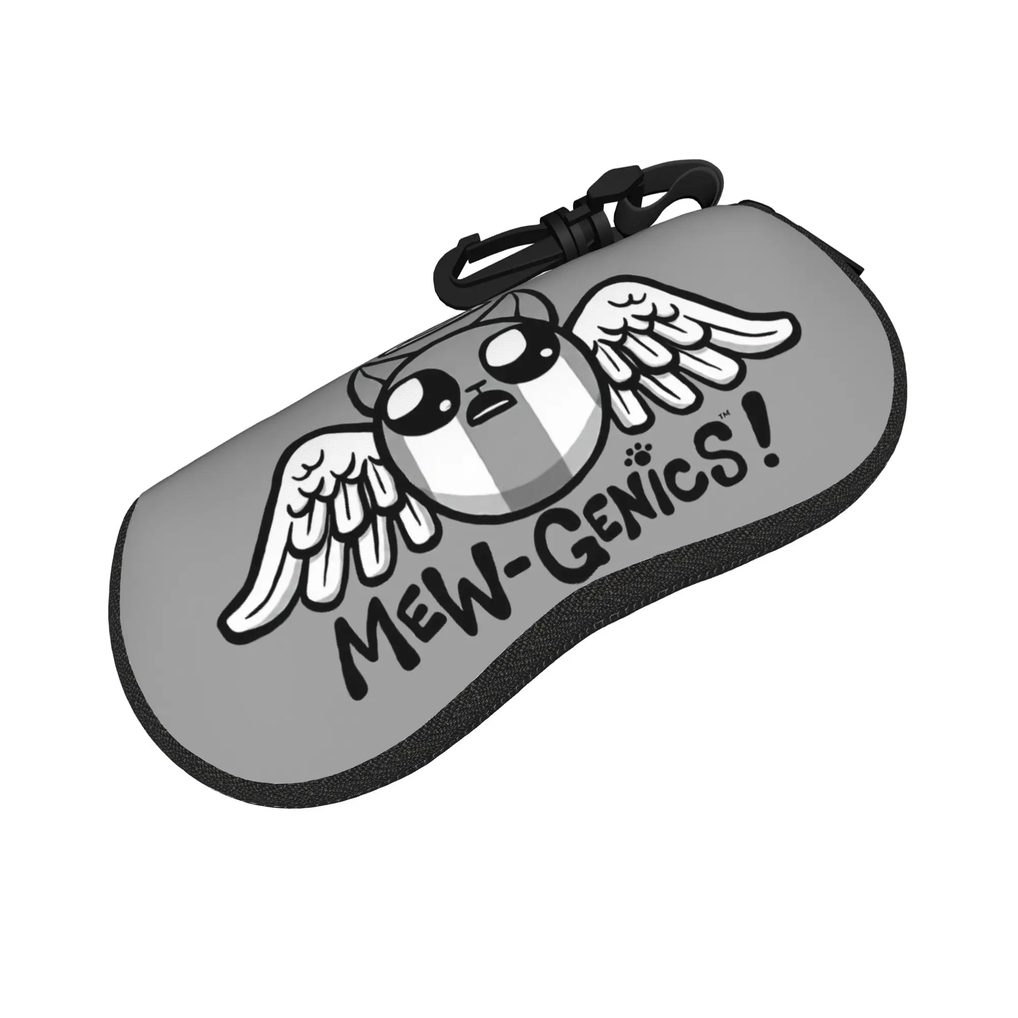 MewGenics Angel Cat Glasses Case Men Women Anti-Fall Zipper  Glasses Protector Eye Contacts Case