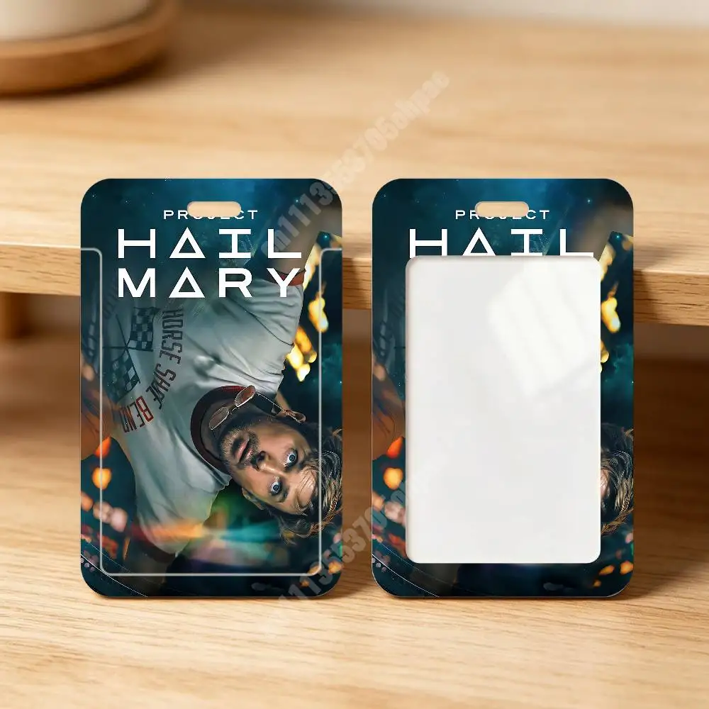 P-Project H-Hail M-Mary Movie Plastic Card Holder Student ID Card Clear Transparent Business Office Supplies