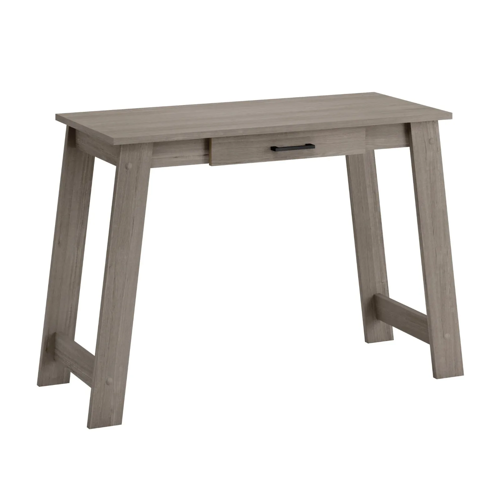 

US Sauder Beginnings Writing Desk with Drawer, Silver Sycamore Finish