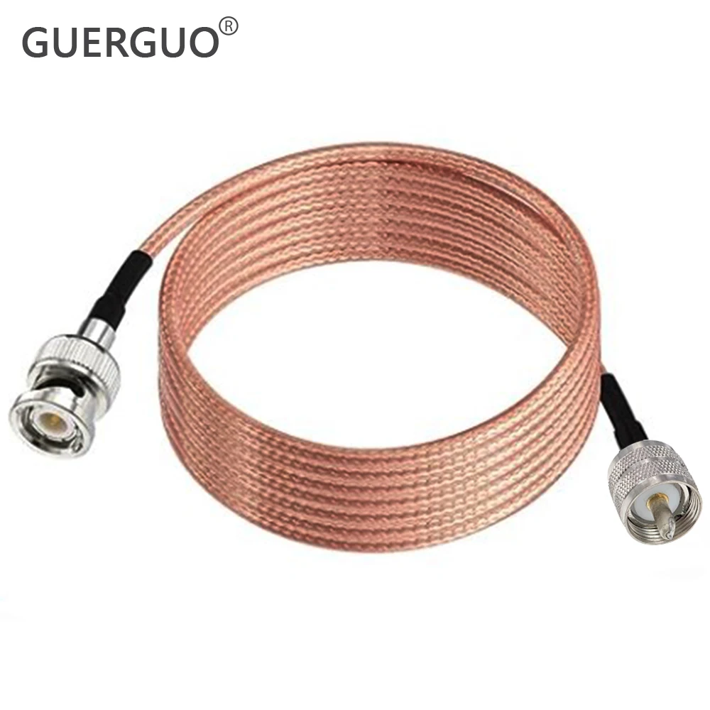 

UHF PL259 Male Plug & SO239 Female Jack to BNC Male Connector Crimp RF Coaxial RG58 RG316 Cable Wire Terminal RF jumper pigtail