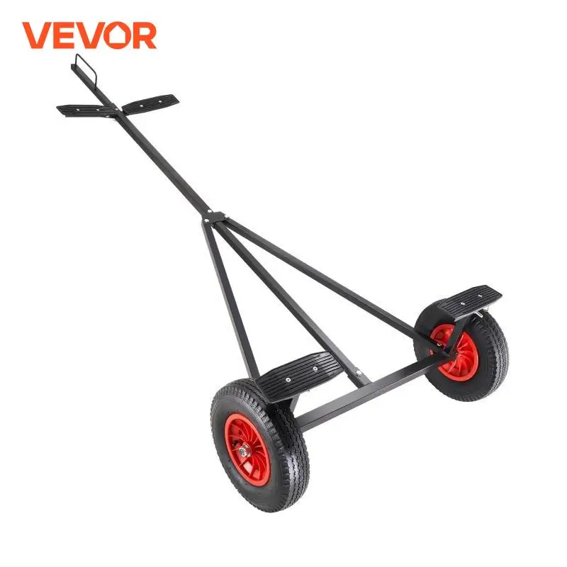 

VEVOR Boat Trailer Dolly, Carbon Steel, with 96''-116'' Adjustable Length, 16'' Pneumatic Tires & Nonslip Support Bracket