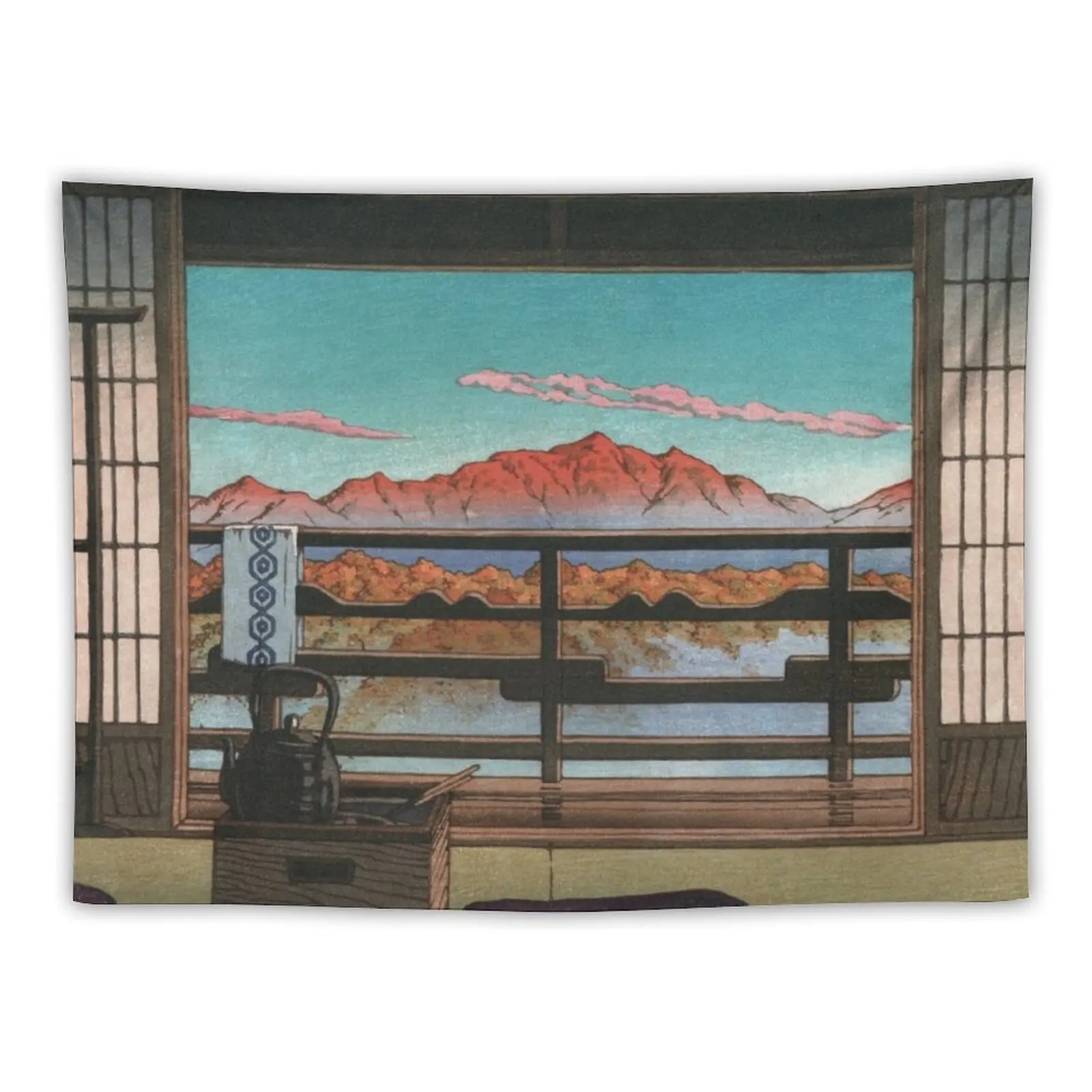 Morning at the Arayu Hot Spring Resort by Kawase Hasui Tapestry Room Design Wall Decor Hanging House Decorations Tapestry