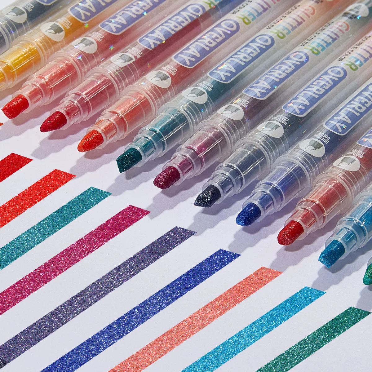 Quick-Dry Sparkle Pens Set for Students - Double-Tip Glitter Markers for Art Projects DIY Gift Making And Scrapbooking