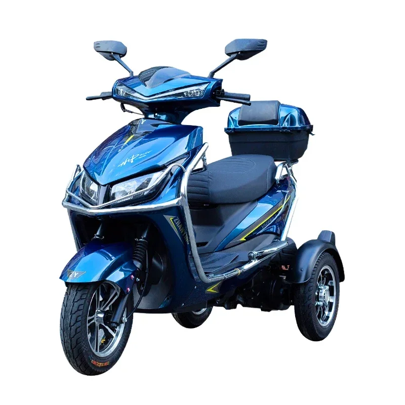 Right Three-Wheeled Motorcycle Fuel Scooter 150cc EFI Gasoline Assisted Scooter