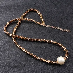 Hematite Bead Chain Handmade Choker Necklaces for Girls Women