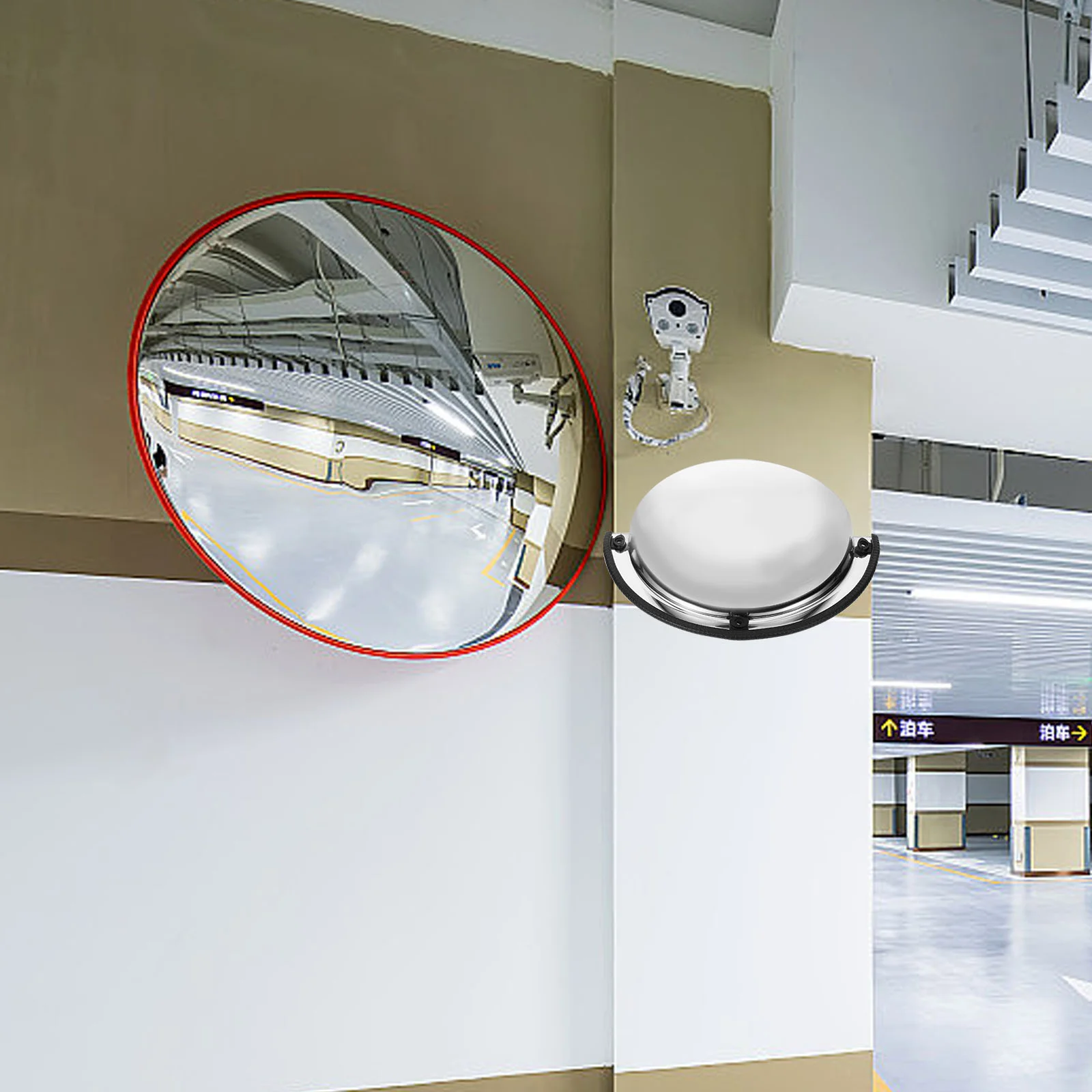 Car Blind Spot Mirrors Driveway Outdoor Wide-angle Anti-theft Arc Convex Safety Acrylic Office Indoor