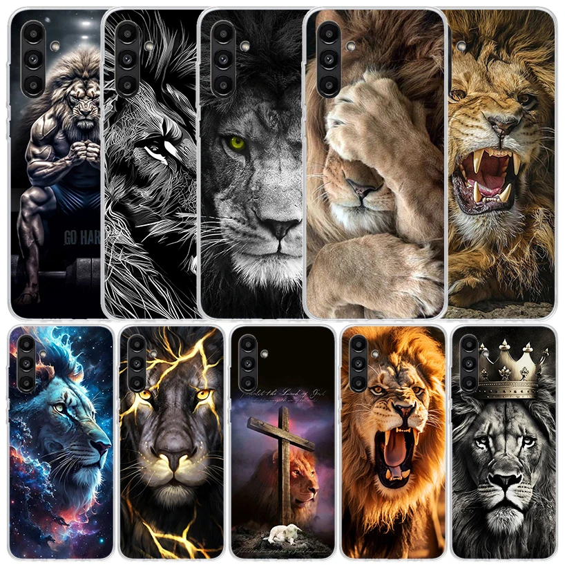 Capa de Celular Lion Alpha Male Cub King para Samsung Galaxy A17 A37 A57 A16 A15 A14 A13 A56 A55 A54 A53 A36 A35 A34 A33 A26 A25 A24 A